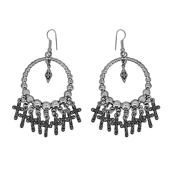Unique style earring with cross beads - The Fineworld
