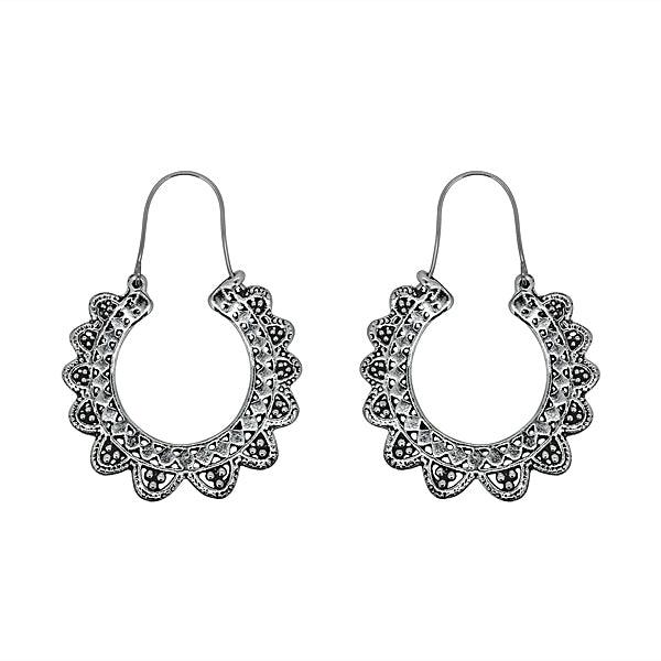 Oxidized hoop style earrings - The Fineworld