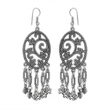 Long drop earring with fish beads - The Fineworld