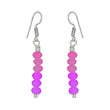 Dressy long mix of purple and pink danglers in German silver - The Fineworld