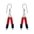 Red and blue color drop earring for women - The Fineworld