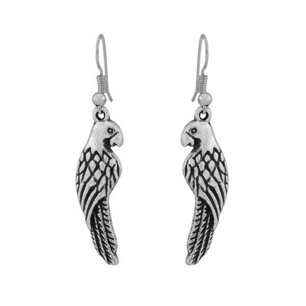 Parrote shaped silver tone earring - The Fineworld