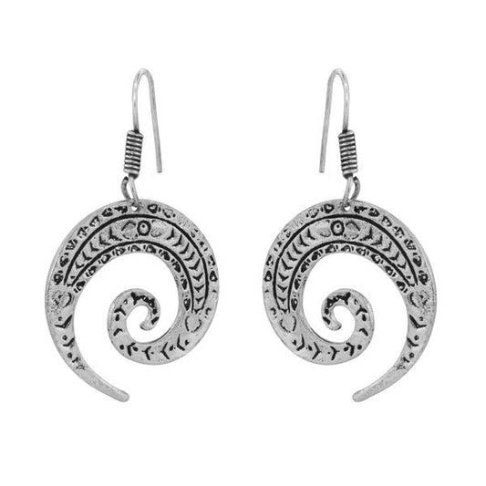 Curly round shaped earring for women and girls - The Fineworld