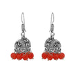 Boxed shaped with orange beads earring - The Fineworld