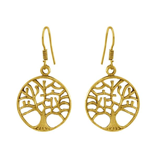 Golden tree shape fashion earring - The Fineworld