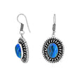 Round Antique Blue Stone Earring - The Fineworld
