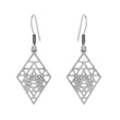 German silver finish danglers with delicate carvings - The Fineworld