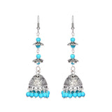 Oxidized Silver earrings with beads for women and girls - The Fineworld