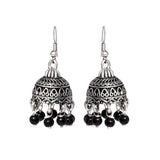 Black silver earrings for trendy fashion online India - The Fineworld