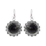 Natural gemstones black earrings online in India - The Fineworld