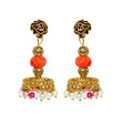 Handmade orange drop earrings for weddings and parties - The Fineworld