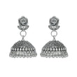 Lightweight stylish oxidized drop silver earrings - The Fineworld