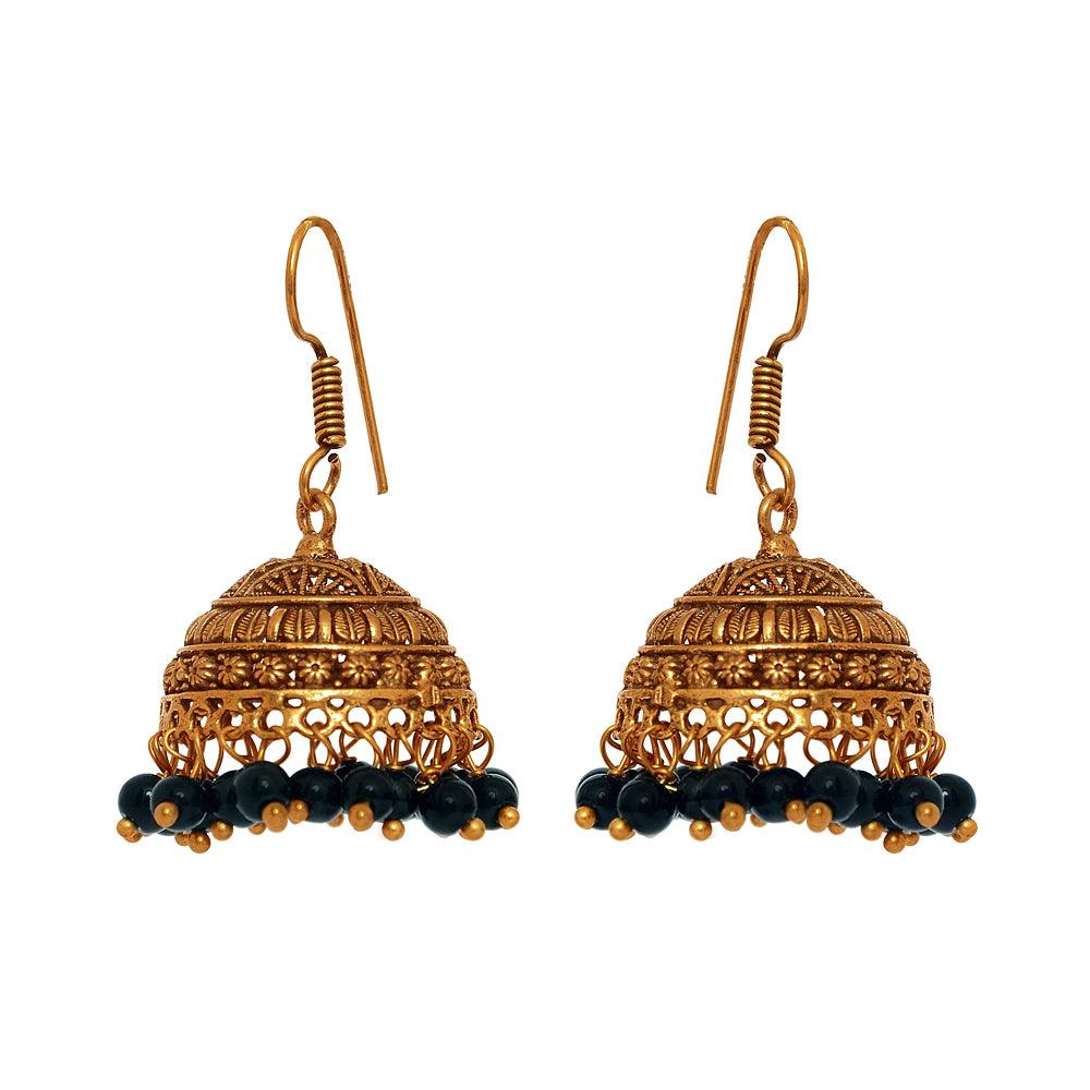 Modern black gold earrings at low prices - The Fineworld