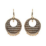 Fancy oxidized gold earrings for weddings and parties in India - The Fineworld