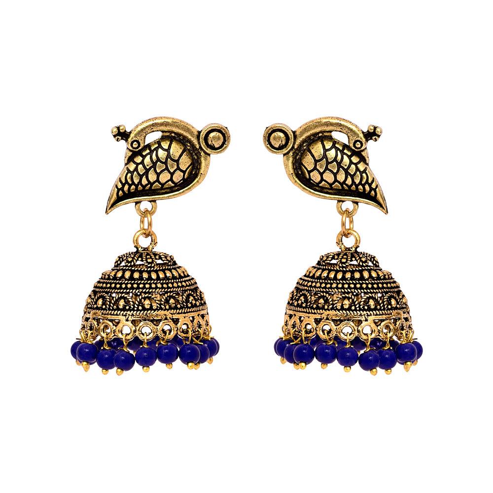 Peacock wedding designs earrings - The Fineworld