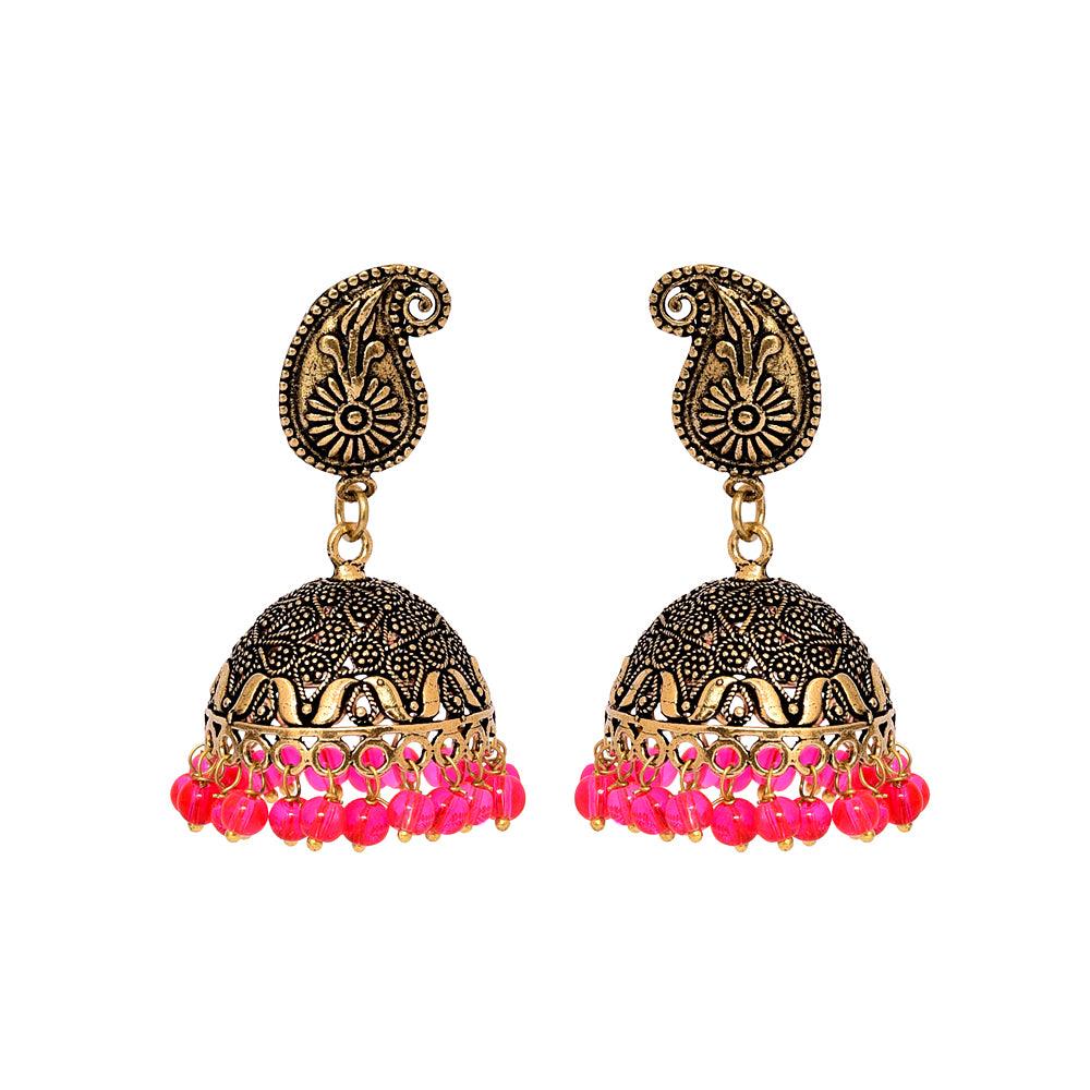 Oxidized drop earrings online India for women and girls - The Fineworld
