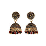 Floral golden tone jhumi earring for women - The Fineworld