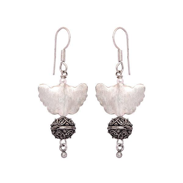 Divine butterfly inspired earrings in German silver - The Fineworld