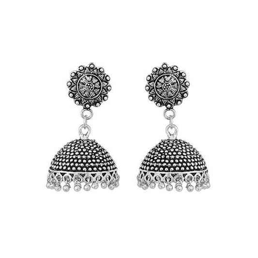 Silver tone fashion jhumki earring for women and girls - The Fineworld