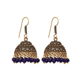 Pearl beads antique golden jhumki earrings - The Fineworld
