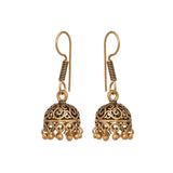 Cute little antique golden jhumki earrings - The Fineworld
