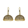 Dome Shaped Gold Plated Drop Earrings - The Fineworld