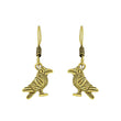 Bird-Shaped Oxidized Golden Drop Fish Hook Earrings for Women - The Fineworld