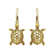 Turtle Shaped Golden Drop Earrings - The Fineworld