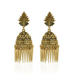 Golden Stud Dome Shaped and Sharp Beads Earrings - The Fineworld