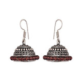 Jhumki shaped earrings in German Silver - The Fineworld