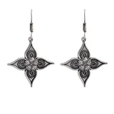 Star shaped cute ear danglers in German silver earring - The Fineworld