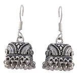 Oxidized silver gorgeous jhumki style earrings - The Fineworld