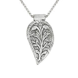 Oxidized Leaf Designed German Silver Pendant - The Fineworld