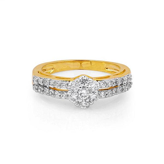 White Stone Trendy Imitation Engagement Ring - The Fineworld