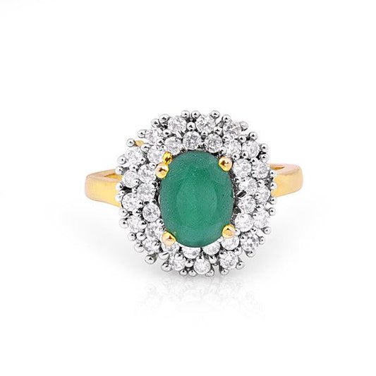 Finely crafted designer stone studded cocktail ring - The Fineworld