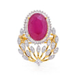 Classic Imitation Ring with Pink Stone - The Fineworld