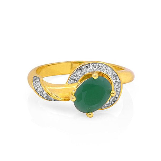 Traditional Trendy Ring with Oval Stone - The Fineworld