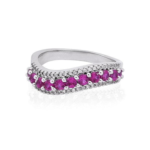 Attractive ring with curved shaped - The Fineworld