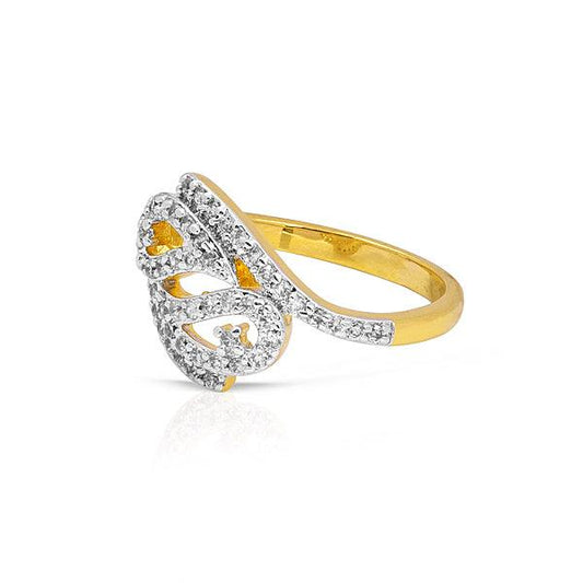 Glittering gold plated rings for women - The Fineworld
