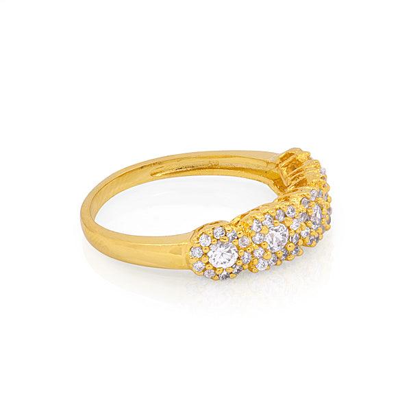 Women's Alloy Gold Plated finger Ring/Queen ring/Girls ring ( pack ok 3)