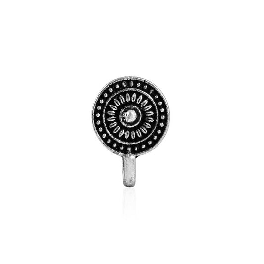 Round Flower Clip On Nose Pin - The Fineworld