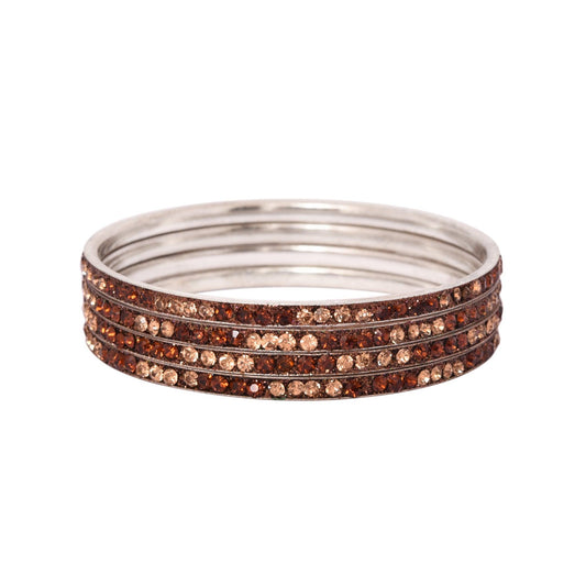 Indian fashion Bangles in golden and brown color - The Fineworld