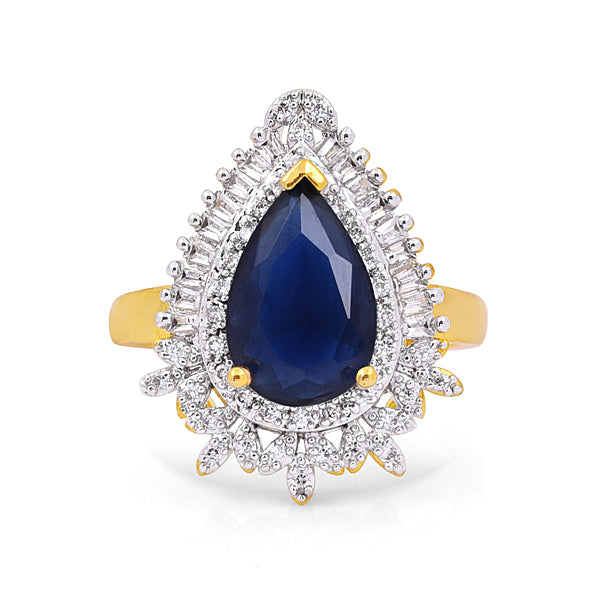 Fashion Ring With Pear Shape Stone