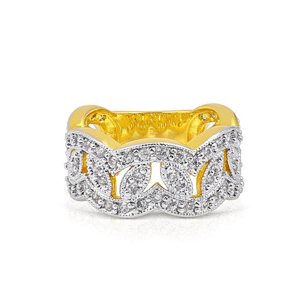 Intricately crafted A stunning wide band ring - The Fineworld