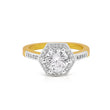 Hexagonal shaped gold plated ring - The Fineworld