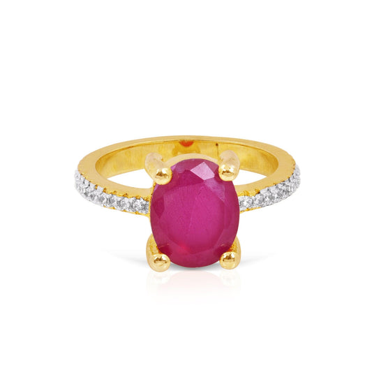 Fashion Design Oval Shape Big Synthetic Blue Crystal Ring Gold Plating Red  Corundum Rings for Women - China Fashion Jewelry and Custom Engagement Ring  price | Made-in-China.com