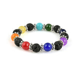 Mix Color Black Lava Beads Bracelet - The Fineworld