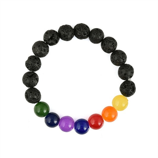 Black Lava Beads Energy Bracelet - The Fineworld