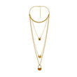 Gold plated chain multi-layered necklace - The Fineworld