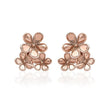Rose Gold Cute Flower Stud Earrings - The Fineworld